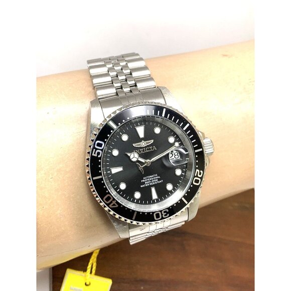 Invicta Men's Watch 30091 Pro Diver Automatic Silver Stainless Steel Black Dial - Picture 11 of 14